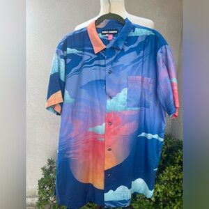 Double Rainbouu men’s Hawaiian shirt cotton Wet Dreams print multicolor Large